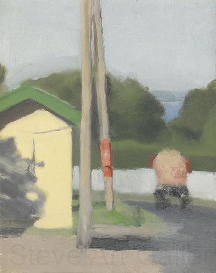 Clarice Beckett The Bus Stop Norge oil painting art